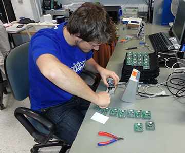 Student working at Siedle in Freiburg